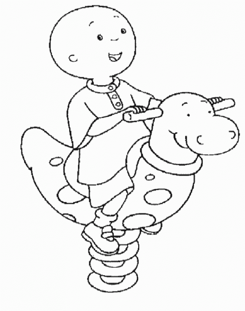 Plansa de colorat cu Caillou 29 22